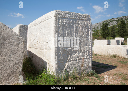 Tombes anciennes, radimlja, Bosnie-Herzégovine, Europe Banque D'Images