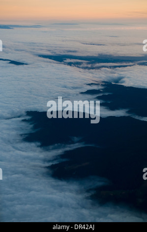 Brouillard sur la côte de la Californie à l'aube, près de San Francisco Banque D'Images