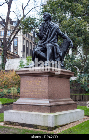 Statue de Robert Burns, poète écossais Banque D'Images