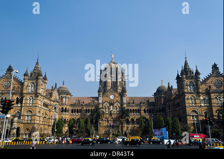 La gare Victoria, à Mumbai, Inde Banque D'Images