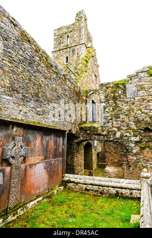 Kilcrea, Irlande - 28 novembre 2012 : cité médiévale Kilcrea Kilcrea Friary (Abbaye) situé près d'un four Banque D'Images