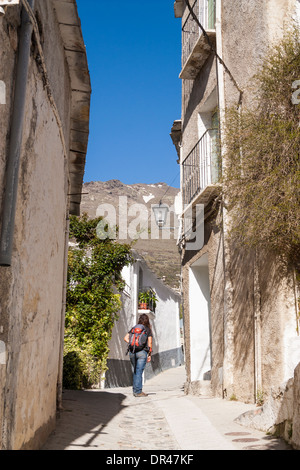 Village de La Alpujarra Trevelez région d'Andalousie, Espagne Banque D'Images