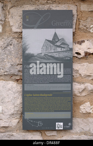 L'un des nombreux repères historiques dans le village de Giverny, Normandie, France (beaucoup visité comme le site de la maison de Monet) Banque D'Images