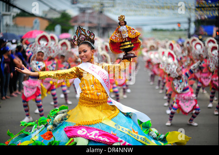 Sinulog Festival Reine Cebu City aux Philippines Banque D'Images