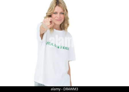 Portrait of a happy female volunteer sur vous Banque D'Images