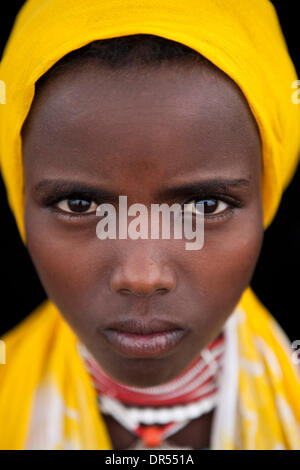 Filles éthiopiennes de la tribu Afari Banque D'Images