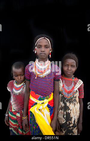 Filles éthiopiennes de la tribu Afari Banque D'Images