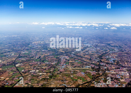 Vue aérienne de cityscape, Beijing, Chine Banque D'Images