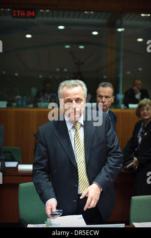 Mar 09, 2009 - Bruxelles, Belgique - Le ministre des affaires sociales autrichien Rudolf Hundstorfer au début de l'UE (Union européenne) AFFAIRES SOCIALES Réunion du conseil au siège européen. (Crédit Image : © Wiktor Dabkowski/ZUMA Press) Banque D'Images