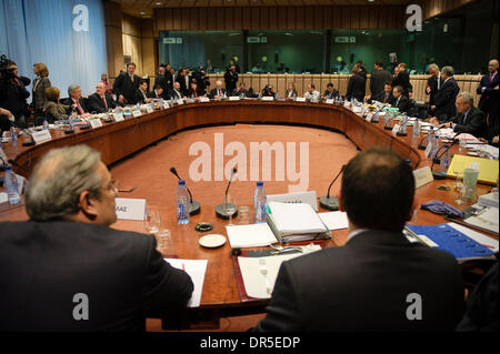 Mar 09, 2009 - Bruxelles, Belgique - Le début d'une réunion des ministres des Finances de l'Eurogroupe au siège du Conseil européen. (Crédit Image : © Wiktor Dabkowski/ZUMA Press) Banque D'Images