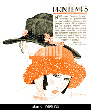 Presse française Publicité 1922 par Georges Lepape Banque D'Images