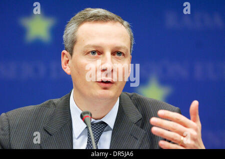 Dec 19, 2008 - Bruxelles, Belgique - Le secrétaire d'Etat français chargé des Affaires européennes, BRUNO LE MAIRE lors de la conférences d'adhésion avec la Croatie et la Turquie au niveau ministériel au siège du Conseil européen. (Crédit Image : © Wiktor Dabkowski/ZUMA Press) Banque D'Images