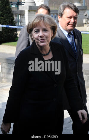 Mar 19, 2009 - Bruxelles, Belgique - La Chancelière allemande Angela Merkel à une réunion de l'EEP du parti populaire européen, avant le sommet des chefs d'Etat européens. (Crédit Image : © Wiktor Dabkowski/ZUMA Press) Banque D'Images