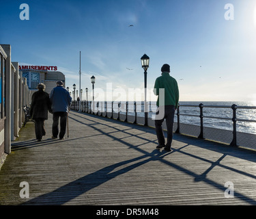 19/01/2014 bord de mer, à Worthing. Photo par Julie Edwards Banque D'Images