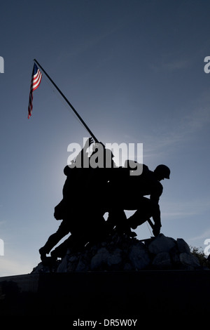 Monument d'Iwo Jima à Harlingen, Texas. C'est l'original d'où le doublon a été jeté et érigée à Arlington National Banque D'Images