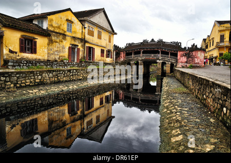 Le pont couvert japonais, symbole de Hoi An Banque D'Images