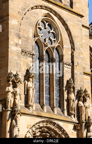 Détail de la cathédrale de Trèves ou Dom Saint Pierre, la plus ancienne église de l'Allemagne. Banque D'Images