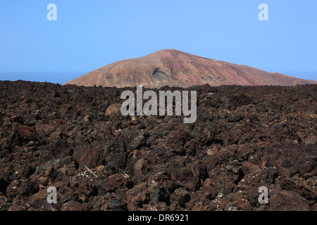 Le Parc National de Timanfaya, Parque Nacional de Timanfaya, Montañas del Fuego, Montagnes de Feu, Lanzarote, îles canaries, Banque D'Images