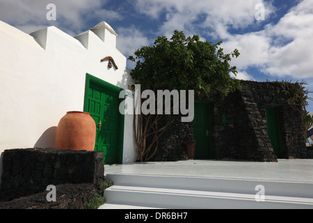 La Fundación César Manrique Fondation César Manrique, dans l'ancienne maison de l'artiste à Tahiche, Lanzarote, Canaries Maison, ca Banque D'Images