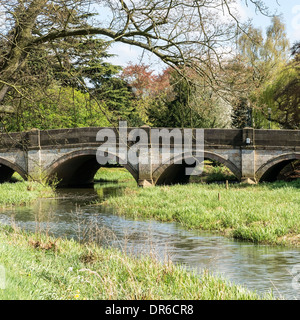 Les voûtes en pierre de Lady Wilton Pont sur la rivière Eye, Melton Mowbray, Leicestershire, Angleterre, Royaume-Uni. Banque D'Images