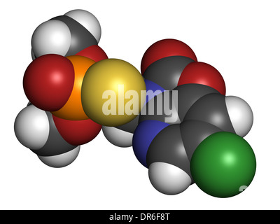 L'azaméthiphos molécule de pesticide. Utilisé dans flypaper, médecine vétérinaire, etc. Banque D'Images