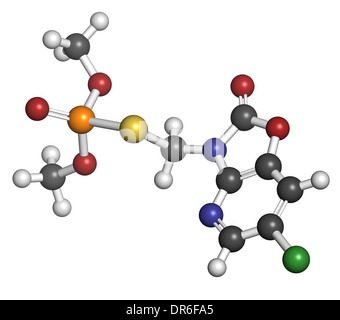 L'azaméthiphos molécule de pesticide. Utilisé dans flypaper, médecine vétérinaire, etc. Banque D'Images