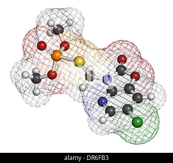 L'azaméthiphos molécule de pesticide. Utilisé dans flypaper, médecine vétérinaire, etc. Banque D'Images