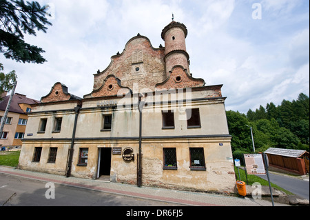 Vieux village de Slovaquie située dans la région de voïvodie de la Ruthénie subcarpatique, SE Pologne Banque D'Images