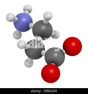 Beta-alanine molécule. La version bêta d'origine naturelle acide aminé. Précurseur de la carnosine. Les athlètes utilisent souvent des suppléments de bêta-alanine. Banque D'Images