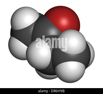 Butanone (méthyléthylcétone (MEK), solvant industriel, la structure chimique. Banque D'Images