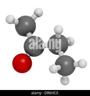 Butanone (méthyléthylcétone (MEK), solvant industriel, la structure chimique. Banque D'Images