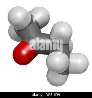 Butanone (méthyléthylcétone (MEK), solvant industriel, la structure chimique. Banque D'Images