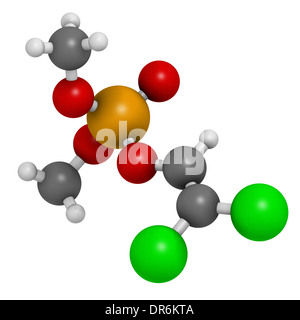 Dichlorvos insecticide organophosphaté molécule. Les pesticides, une neurotoxine qui bloque l'enzyme acétylcholinestérase. Banque D'Images