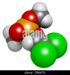 Dichlorvos insecticide organophosphaté molécule. Les pesticides, une neurotoxine qui bloque l'enzyme acétylcholinestérase. Banque D'Images