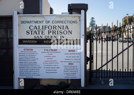 La prison d'État de San Quentin, l'entrée principale. Banque D'Images