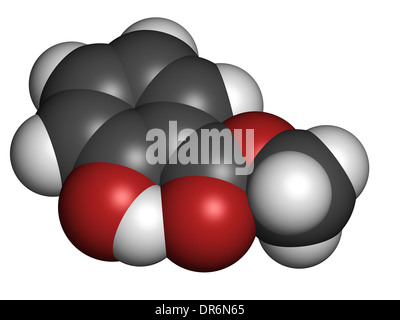 Salicylate de méthyle (wintergreen) molécule. Agit en tant que rubefacient. Utilisée comme aromatisant et le parfum. Banque D'Images