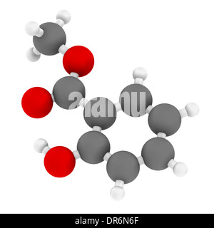 Salicylate de méthyle (wintergreen) molécule. Agit en tant que rubefacient. Utilisée comme aromatisant et le parfum. Banque D'Images