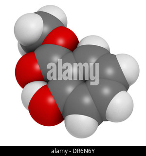 Salicylate de méthyle (wintergreen) molécule. Agit en tant que rubefacient. Utilisée comme aromatisant et le parfum. Banque D'Images