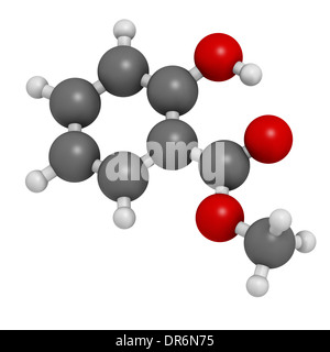 Salicylate de méthyle (wintergreen) molécule. Agit en tant que rubefacient. Utilisée comme aromatisant et le parfum. Banque D'Images