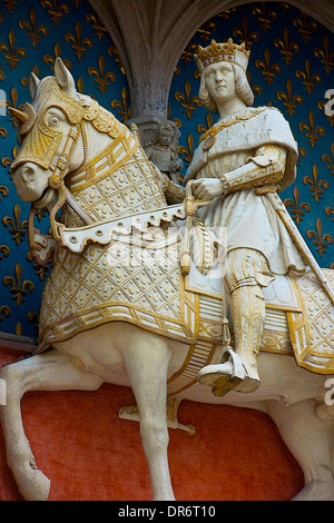 Statue du Roi Louis XII à Blois, France Banque D'Images