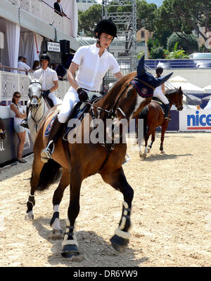 Charlotte Casiraghi : Global Champions Tour show jumping international de Monte Carlo, Monaco - 28.06.12 Banque D'Images