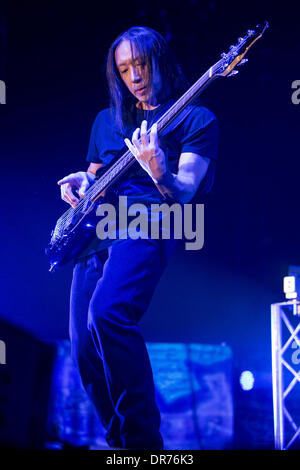 Milan Assago Italie. 20 janvier 2014. L'American rock progressif Dream Theater en prestation au Mediolanum Forum au cours de la 'le long de la Ride Tour 2014 : © Rodolfo Sassano/Alamy Live News Banque D'Images