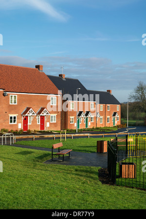 Jephson Shipston-on-Stour, nouveaux logements sociaux construits par Wates Surface habitable dans Shipston-on-Stour, Warwickshire Banque D'Images