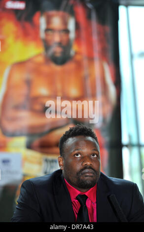 Dereck Chisora David Haye v Dereck Chisora : Pré-match conférence de presse tenue à l'hôtel Park Plaza Riverbank. Londres, Angleterre - 12.06.12 Banque D'Images