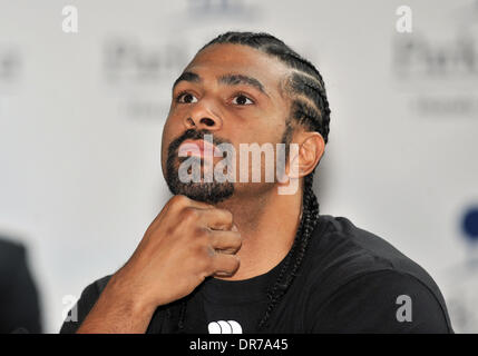 David Haye David Haye v Dereck Chisora : Pré-match conférence de presse tenue à l'hôtel Park Plaza Riverbank. Londres, Angleterre - 12.06.12 Banque D'Images