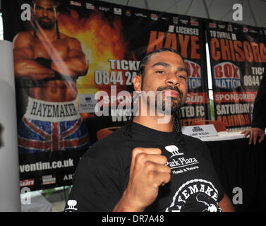 David Haye David Haye v Dereck Chisora : Pré-match conférence de presse tenue à l'hôtel Park Plaza Riverbank. Londres, Angleterre - 12.06.12 Banque D'Images