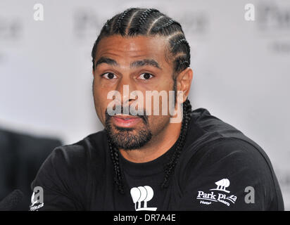 David Haye David Haye v Dereck Chisora : Pré-match conférence de presse tenue à l'hôtel Park Plaza Riverbank. Londres, Angleterre - 12.06.12 Banque D'Images