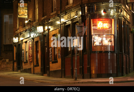 Three Tuns pub, Sheffield Architecture, Ville de nuit Banque D'Images