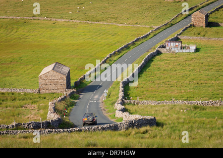 Buttertubs Muker Swaledale et du chemin du Col de Yorkshire Dales National Park Richmondshire North Yorkshire Angleterre Banque D'Images