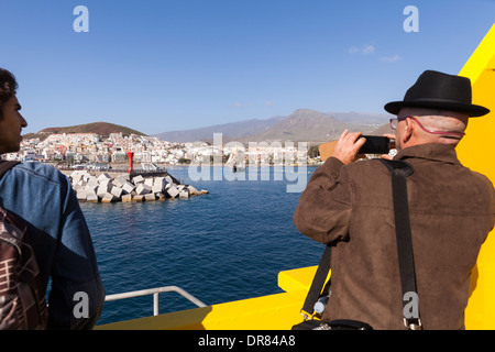 À bord du ferry Fred Olsen de La Palma à Tenerife, Îles Canaries, Espagne. Banque D'Images